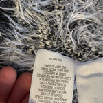 Relativity  XL Black White Fuzzy Open Front Cardigan Textured Sweater Jacket Photo 3