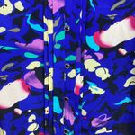 Yumi Kim  Button Up 3/4 Sleeve Blouse Top Blue Multicolor Abstract Pattern XS Photo 3