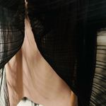 Nha Khanh Black Tulle Shift Lulu High Neckline Lace Collar Zipper Dress size 6 Photo 13