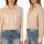 Kut From The Kloth Collete Button Up Long Sleeved Shirt Photo 1
