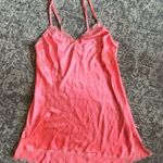 Victoria's Secret Victoria’s Secret Coral Satin and Lace Chemise Photo 1