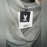 Very J NWT  Grey Hooded Sweater Photo 3