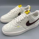 Nike Chic and Comfortable: Women's Court Vision Low - Sail/Yellow/Brown Size 6.5 Photo 9