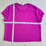 No Boundaries  Small 4-6 Hot Pink Sheer Retro Crop Top Short Sleeve Photo 2
