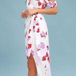 Bardot Pink And White Floral Wrap Dress Photo 2