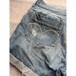 Levi's Jeans Shorts Juniors Size 9 Distressed Cuffed Cotton Blue Denim Photo 6