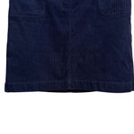 Talbots  Navy Corduroy Skirt Size 12 Cotton Blend Pockets Zip Back Photo 2