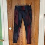 Sweaty Betty Power 7/8 Leggings Red & Teal Geo Print Activewear Pants Size 8 🍄 Photo 2