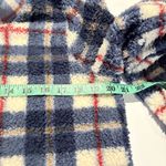 Style & Co . Blue Plaid Fleece Hoodie cowl neck size M Photo 4