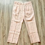 Banana Republic Women's Palma Straight Leg Linen Trouser Pants in Daybreak Peach Photo 2