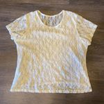 Avon Intimates White Full Lace Short Sleeve Top Size XL Photo 0