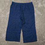 J. Jill Love Linen Blue Wide Leg Cropped Pants Women's Large NWT Beach Boho Photo 8