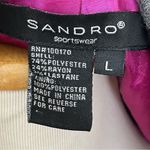 Sandro Sportswear Zebra Print Belted Blazer Jacket Black Gray L Photo 6