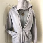 Y2K grey full zip hoodie jacket sweatshirt jacket streetwear slouchy slightly baggy Gray Photo 1