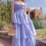 NWT Hill House Elise Nap in Hyacinth Organza Dot Smocked Maxi Dress XS Photo 8