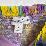 For Love & Lemons Cassia Crop Top Size Small Yellow Floral Puffed Sleeve Photo 6