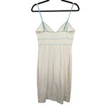 Cotton Express Express Vintage 90s White Blue Lace Bow Trim Babydoll Dress Midi Size 8 Photo 3