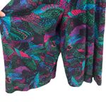 Vintage Quilted Jacket Skirt Set Abstract Print 80s 90s Colorful Retro Black Photo 5
