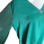 Womens Bebonnie Balloon 3/4 Sleeve Causal Loose V Neck Chiffon Blouse Tops Photo 2