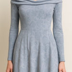 Wild Fable Fit & Flare Off Shoulder Long Sleeve Dress Size Medium Blue NWT Photo 0