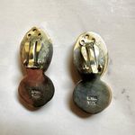 Kim Cevora sterling silver turquoise and abalone clip on earrings Green Photo 6