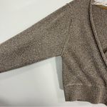 Free People  Going For Gold Sweater in Metallic Rosé Size XS Photo 4