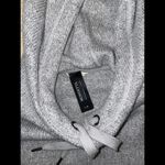 Mondetta ‎ hooded Knitted pullover sweater Long Sleeve Herringbone Gray L Photo 1