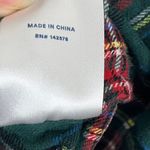 Sleepy Jones Marina Flannel Pajama Top Women’s Size XS Plaid Cotton 3/4 Sleeve Green Photo 5