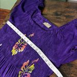 Vintage Tropical Purple Floral Women's Dress Hawaiian Size M Photo 11