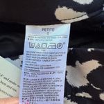 Banana Republic Petite Wide Leg Pleated Pants Black Tan Animal Print Size 0 Photo 4