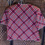 Vintage Schrader Petites Plaid Skirt and Top Set Size 8P Red Photo 3