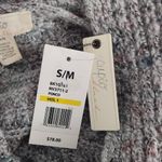 cupio  Gray Chunky Knit Poncho Sweater Size Small/Medium NWT Gray Hoodie Sweater Photo 7