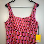 Diane Von Furstenberg NWT  Pink Geometric Sleeveless Mini Dress Size 12 Target Photo 2
