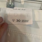 Loft NWT  High Rise Slim Pocket Boyfriend Jeans in White Sz 10/30 Photo 3