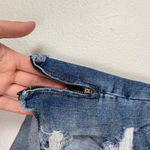 Arizona Jeans Arizona Jean Co Woman's Sz 9 Dark Blue Denim Zipper Accent Shorts High Rise Photo 2