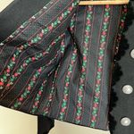 Original Lanz Salzburg 60s Vintage Austrian Wool Felted Scalloped Skirt Set Black Size XS Photo 4