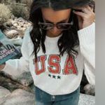 Grayson Threads 🧡🧡GRAYSON/THREADS Gant White Sweater with Coral 🪸 and Blue USA Design🧡🧡size XS Photo 3