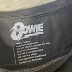 David Bowie Graphic T Shirt Women's Medium Gray Cotton Rock Music Tee Photo 1