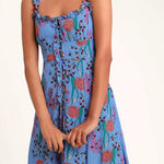 ASTR The Label Blended Blue Floral Print Button-Up Midi Dress S Photo 0