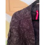 IC Collection Black Textured Kimono Jacket L Made in USA Rib Cuff Coat Size L Photo 4