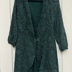 Sage The Label  Women's Size Small Layla Polka Dot Wrap Long Sleeve Green Dress Photo 0