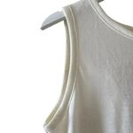 One World White Sleeveless Bohemian Festival Back Cut Out Solid SZ M # 1223 Photo 4