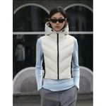 ZARA NWOT  | Ecru | FITTED HOODED PUFFER VEST JACKET 8073/047 ZIPEER POCKET SKI Photo 3