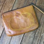 Patricia Nash  Embossed brown Leather wristlet Clutch Photo 1