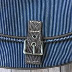 Thirty One Cross Body Purse Free to Be Denim Striped Jean Hobo Shoulder Bag Blue Photo 3