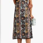 Sandro Printed silk-twill midi dress Small Photo 14