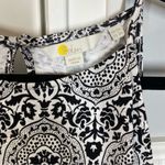 Boden Racer Neck‎ Jersey Mini Dress, Black, Exotic Tile | Size US 8R White Photo 2