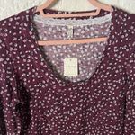 Free People  Sugar Dreams Floral Long Sleeve Thermal Bodysuit Large NWT Photo 6