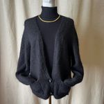 Vintage 80s 90s Worthington Taiwan Mohair Blend Soft Fuzzy Black Cardigan Size M Photo 6