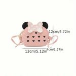 Disney Minnie Mouse Pink Crossbody Bag Heart Cutout Mini Purse NWT Photo 1